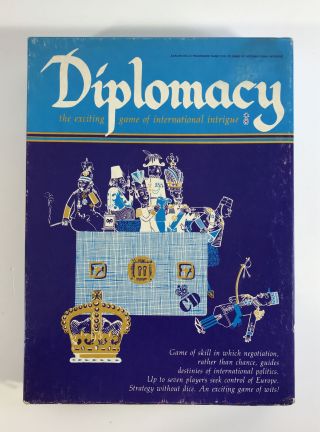 Diplomacy Board Game Avalon Hill 1976 Complete
