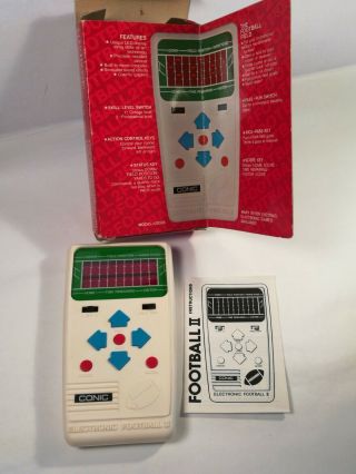 Vtg Conic Electronic Football Hand Held Game - Model: 03024; Box