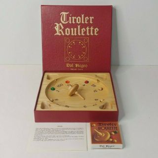Dal Negro Vintage Tiroler Roulette Tabletop Game Wooden