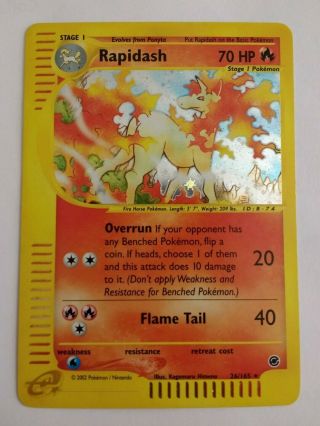 Pokemon: Rapidash 26/165 Rare Holo.  Expedition Base Set.  Vlp