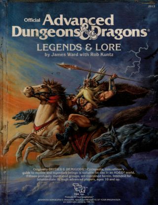 Ad&d Advanced Dungeons And Dragons Legends & Lore 2013 Tsr 1984
