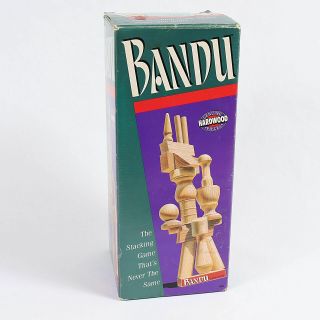 Bandu Wood Shapes Stacking Game 1991 Milton Bradley 100 Complete 2