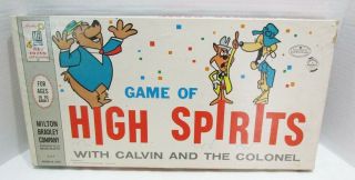 Calvin And The Colonel Cartoon 1962 Game Of High Spirits By Milton Bradley With