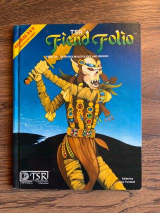 Tsr Fiend Folio 1981 Advanced Dungeons And Dragons Ad&d