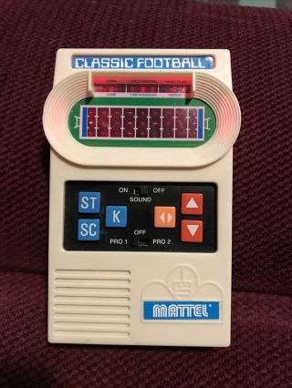 Mattel Classic Football Electronic Handheld Game & Great