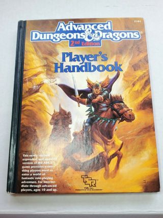 Advanced Dungeons & Dragons Players Handbook 2nd Edition Tsr 1989