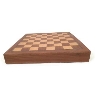 Inlaid Walnut - Style Wood Chess Set with Staunton Wood Chessmen Double Drawer 3