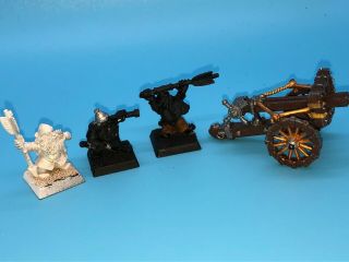 Warhammer Classic Dwarf Bolt Thrower With Crew Complete Metal Oop Age Of Sigmar