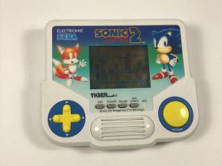 1988 Tiger Handheld Video Game Sonic The Hedgehog 2 No Battery Cover