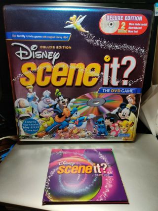 Disney Scene It Deluxe Edition Tin 2 Dvds Game Complete Nm