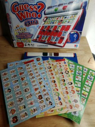 Electronic Guess Who? Extra 2008 Game Mb Complete Except Instructions.  (c)
