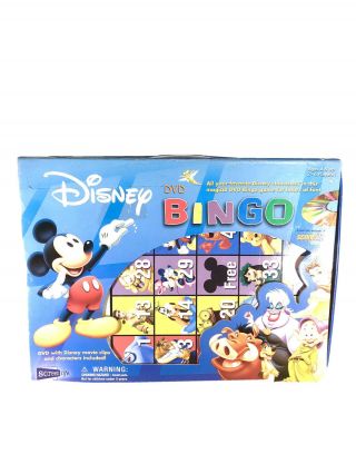 Disney Dvd Bingo (mattel) Family Fun Game W/ Disney Movie Video Clips - Complete
