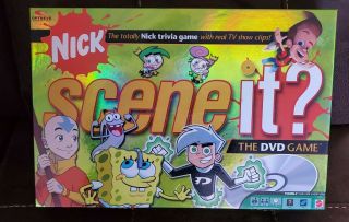 Scene It ? Nick Dvd Game,  Trivia Board Game Nickelodeon Mattel 2006 Complete