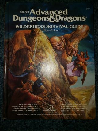 Advanced Dungeons & Dragons Wilderness Survival Guide 1986 (tsr 2020) Ad&d