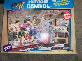 Vintage 1989 Mtv Remote Control Television Trivia Board Game Pressman Complete