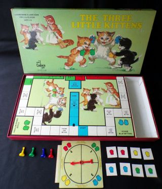 1978 The Three Little Kittens Board Game - Complete - Cadacp No.  610 - Vintage