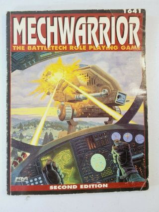 Mechwarrior The Battletech Role Playing Game Fasa 1641 Vintage 2nd Edition