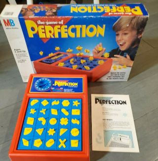 Vintage 1989 Milton Bradley Game Of Perfection 4060.  Complete 100