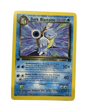 Pokemon Card Dark Blastoise First Edition Non - Holo Rocket Set Mint?