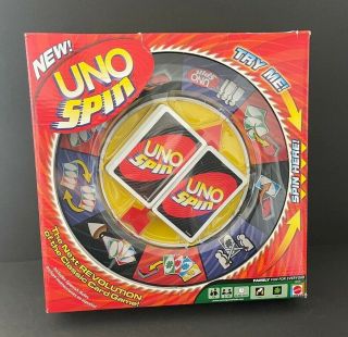 Uno Spin Edition Card Board Game By Mattel Complete No Instructions 2005