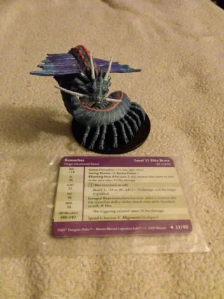 Remorhaz Miniature 31 Of 40 - Legendary Evils D&d Forgotten Realms With Card