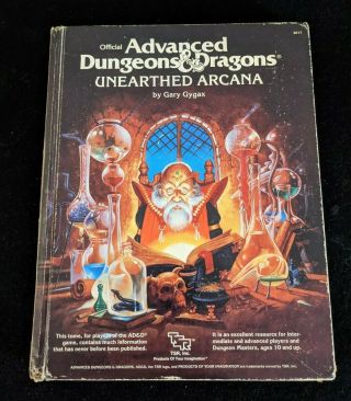 Unearthed Arcana 1st Ed.  Ad&d Hardcover Book Advanced Dungeons And Dragons Gygax