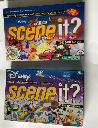 Disney Scene It/disney Scene It 2nd Edition Board Games 100 Complete