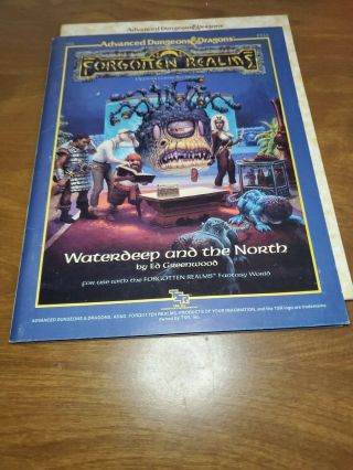 Tsr Forgotten Realms Waterdeep And The North 2nd Ed Ad&d