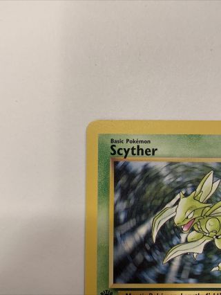 1999 Pokemon Scyther 1st Edition Non Holo Card Jungle Set 10/64 Near 2