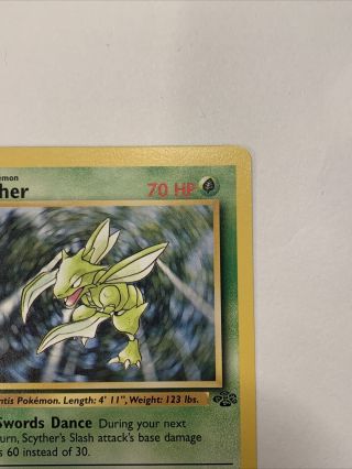 1999 Pokemon Scyther 1st Edition Non Holo Card Jungle Set 10/64 Near 3