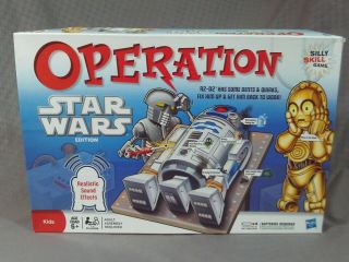 Star Wars Edition Operation Silly Skill Game 2011 C3po R2d2 With Realistic Sound