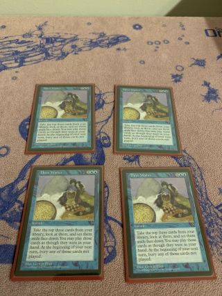 Three Wishes X (4) Mtg Visions Excellent/near (reserved List)