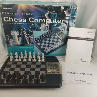 Sensory Electronic Chess Computer Game Radioshack Partner 1680x Lcd Screen W/box
