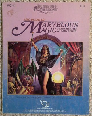 Ac4 - The Book Of Marvelous Magic - Dungeons & Dragons - D&d Tsr Gygax/mentzer
