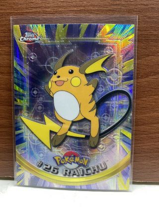 Topps Chrome 2000 Pokemon Raichu Card 26