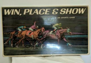 Win,  Place & Show Derby 1966 Horse Racing Board Game 3m Jockey Sports Betting