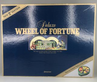 Vintage " Wheel Of Fortune Deluxe " Game By Pressman - 1986 Edition - 100 Complete