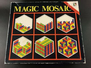 Vtg Magic Mosaic Puzzle Geometry Game Diset Int 