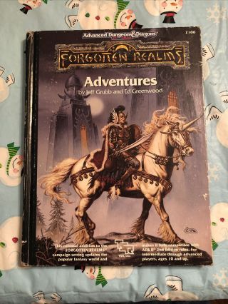 Advanced Dungeons & Dragons Ad&d Forgotten Realms Adventures Tsr 2106