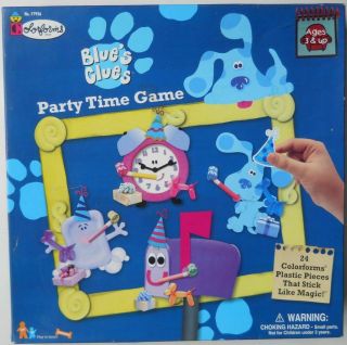 Colorforms Blues Clues Party Time Game 1998 Nick Jr Ages 3,  Complete