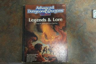 Advanced Dungeons And Dragons Ad&d Legends And Lore 2nd Edition Tsr 2108