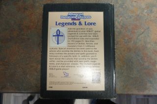 Advanced Dungeons and Dragons AD&D Legends and Lore 2nd Edition TSR 2108 2