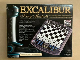 Excalibur King Master Ii Electronic 2 In 1 Chess Checkers Cond