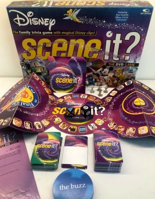 Disney Scene It? 1st Edition Dvd Family Fun Trivia Board Game 100 Complete Euc