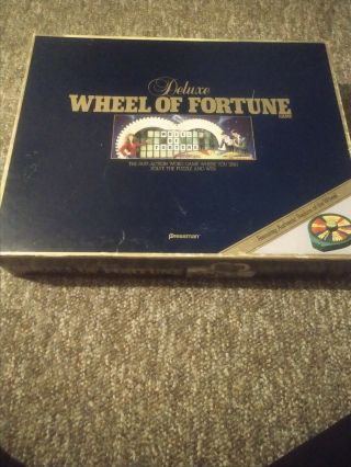 1986 Pressman Wheel Of Fortune Board Game Deluxe Edition Vintage