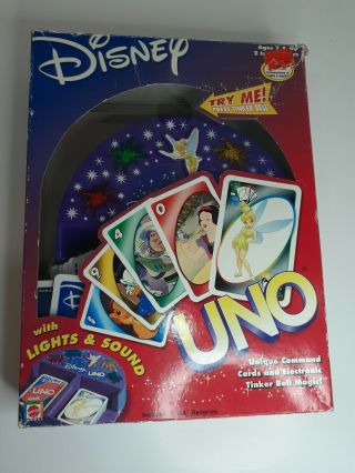 Disney Uno Game With Lights & Sound Electronic