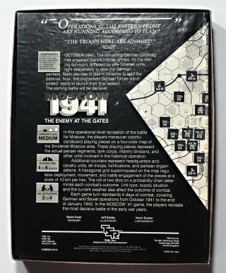 Unpunched TSR/SPI Moscow 1941 WW2 War Game 2