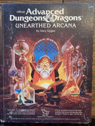 Tsr Dungeons & Dragons Unearthed Arcana 1st Edition 1e 1988 7th Printing