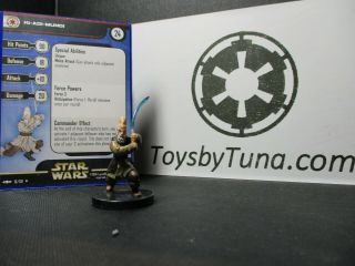 Star Wars Miniatures Ki - Adi - Mundi Clone Strike Cs Jedi W/ Card Mini Rpg Legion