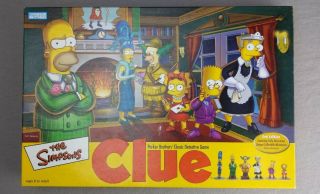 The Simpsons Clue Board Game 2nd Edition 2002 Parker Bros
